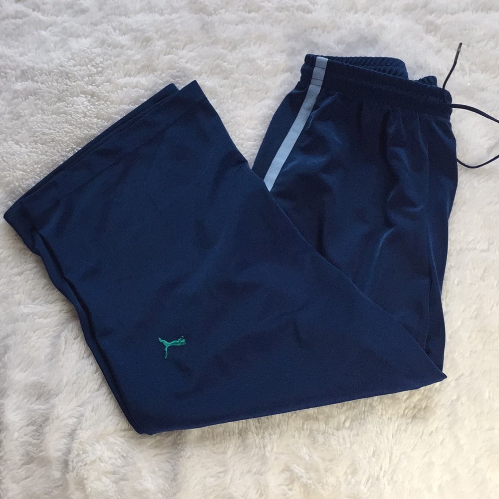 Cropped Blue Track Bottoms